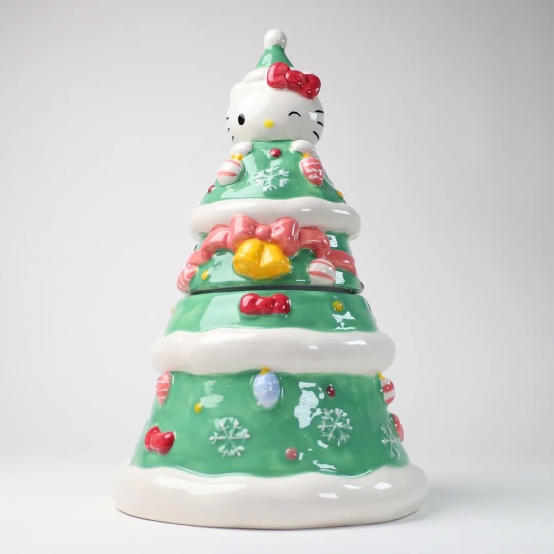 Amazon.com - Hello Kitty Holiday Tree Cookie Jar, 7.25